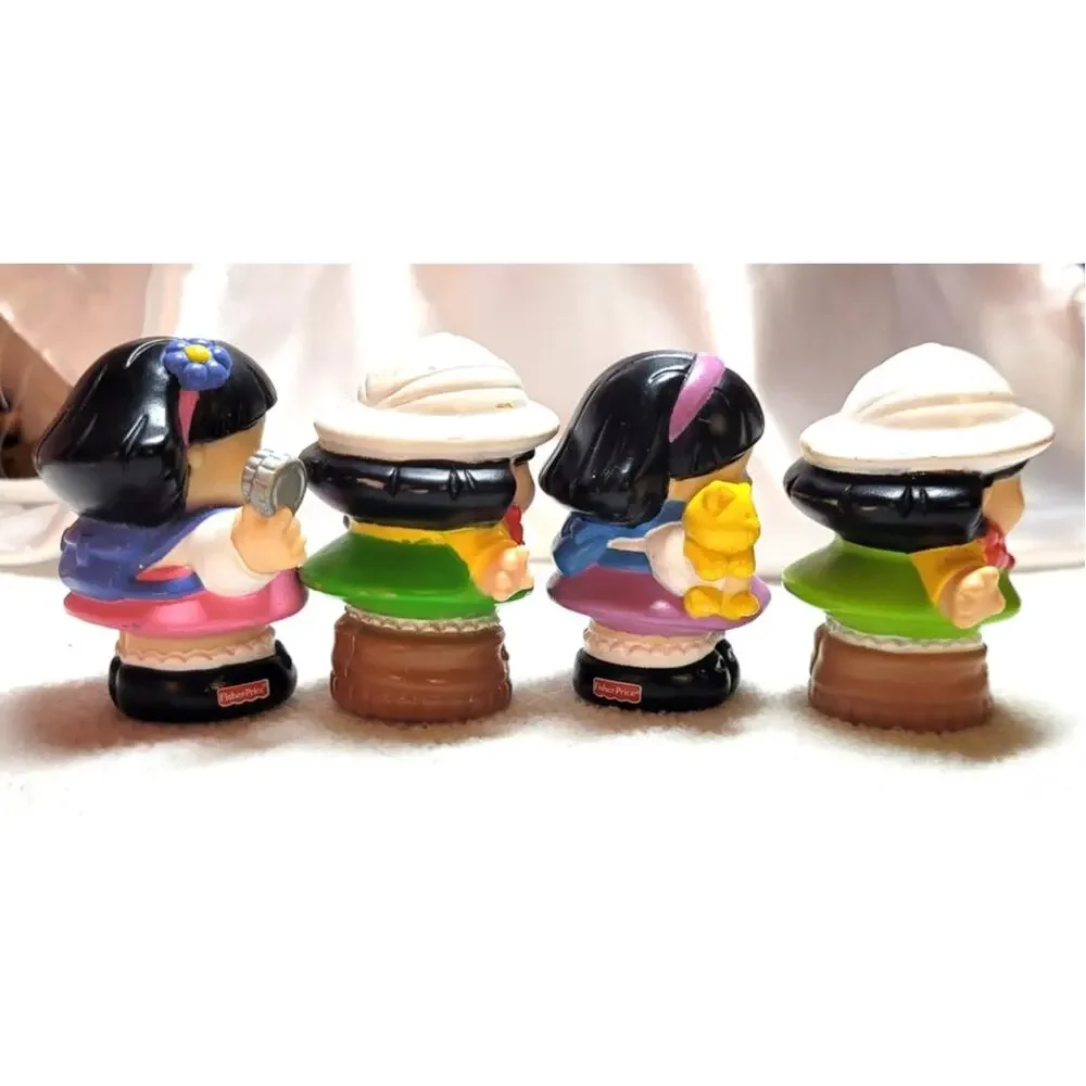 Fisher Price Little People Sonya Lee 7 Pc Lot Coins Cat Blue Bird Replacement